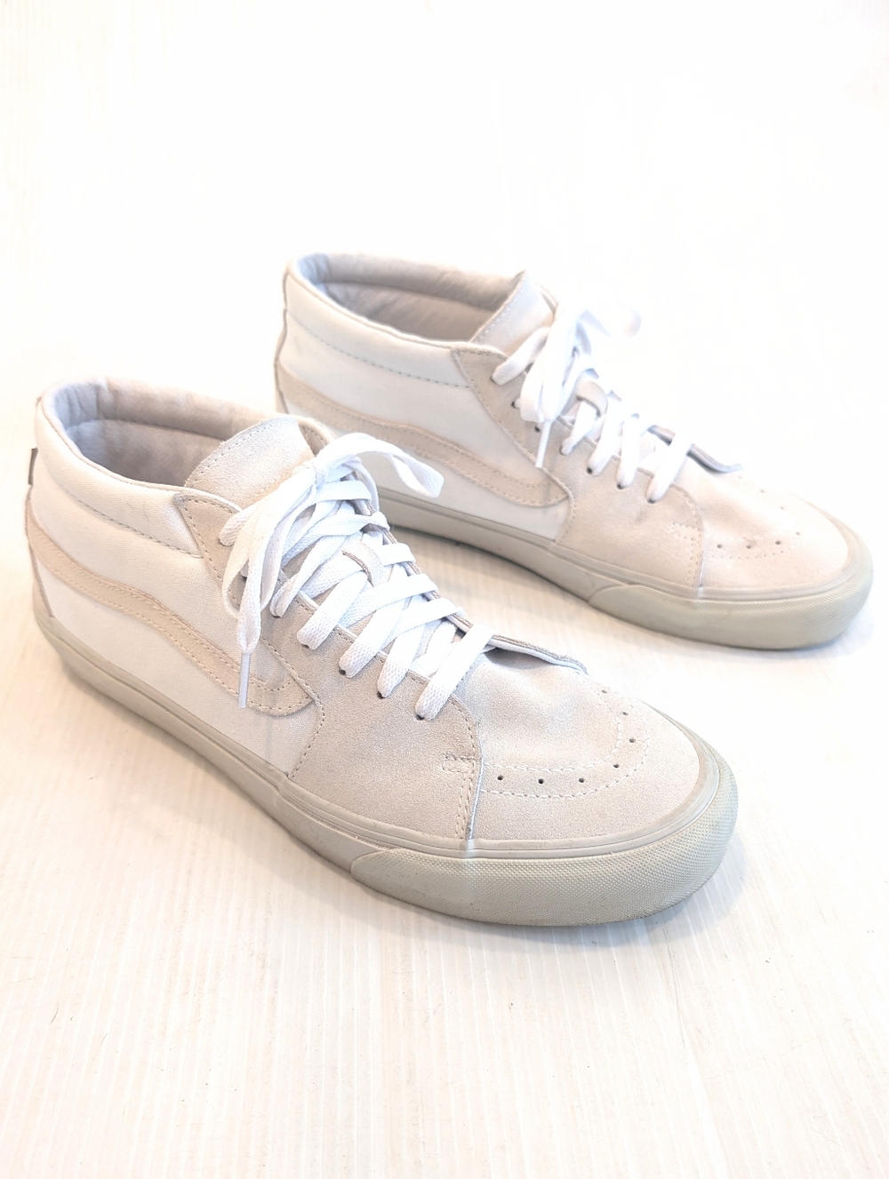 VANS Sk8-Mid VLT LX JJJJound Hospitality White Cream Casual Sneakers Size 13mens